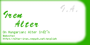 iren alter business card